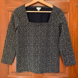 J.CREW Floral boatneck top - XS
